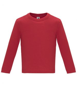 Dětské červené tričko s dlouhým rukávem