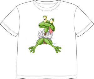 Dětské tričko s dobarvujícím se potiskem - Žabák
