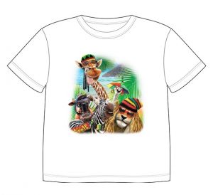 Dětské tričko s dobarvujícím se potiskem - Vtipná zvířátka