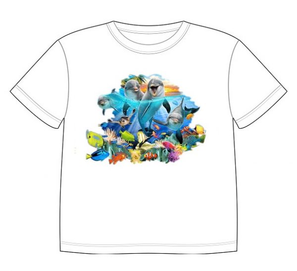 Dětské tričko s delfíny
