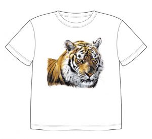 Dětské tričko s dobarvujícím se potiskem - Tygr