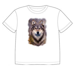 Dětské tričko s dobarvujícím se potiskem - Vlk